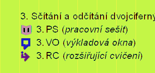 Když otevřete novou podkapitolu, objeví se příslušná záložka tohoto dokumentu v horní šedé liště vedle hlavního menu aplikace.