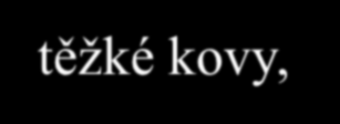 přehled znečišťujících látek v odpadních vodách rozpuštěné nerozpuštěné organické anorganické organické biologicky rozložitelné cukry, mastné kyseliny biologicky nerozložitelné barviva těžké kovy,