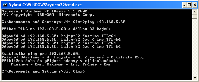 Testovací a provozní tipy pro Windows i Linux Test funkce Incoming Ping Testovací příkaz funkce Incoming Ping pro Windows Aplikace ICMP funkce PING ve Windows je velmi jednoduchá, avšak může v sobě