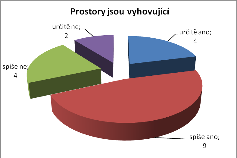 Považují poskytovatelé tyto prostory za vyhovující?