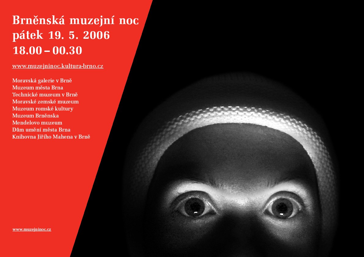 6a) Vizuální styl Brněnské muzejní noci 2005 a 2006.