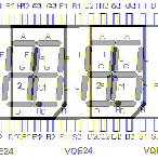 Využití pseudoinstrukcí - připojení 7- seg.