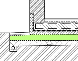 Hydroizolace anhydryt Základová betonová deska Systémové desky podlahového topení Geotextilie TEPELNÁ IZOLACE V PODLAZE tl.