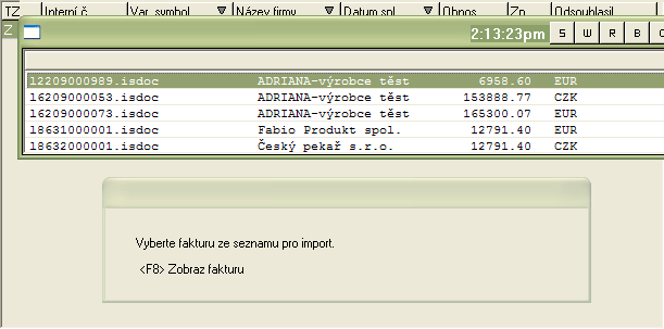 Záznamy v tomto souboru je třeba zadat všem odběratelům, se kterými je domluveno zasílání faktur v elektronické podobě (buď ISDOC nebo PDF).