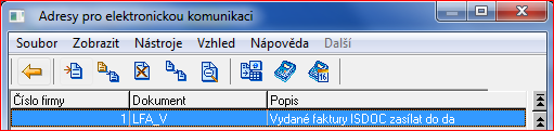 Faktury ve formátu ISDOC budou zasílány pouze těm odběratelům, se kterými bude tato forma zasílání faktur předem dohodnuta.