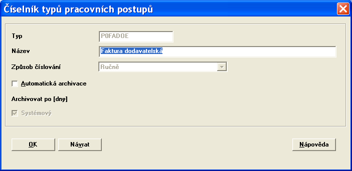 Zatím nepožadujeme automatickou archivaci. Před používáním workflow pro došlé faktury je vhodné si uvědomit následující skutečnosti: Kolik faktur do firmy přichází za určité období?