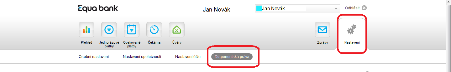 4. Nastavení Osobní nastavení - zde si můžete změnit své osobní údaje (přístupové číslo, heslo, korespondenční adresu, kontaktní telefon, email apod.).