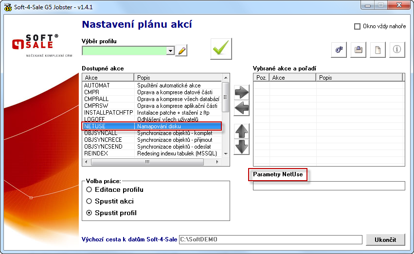 Nástroj pro údržbu S4S-JOB 2 7 Nástroj pro údržbu S4S-JOB S4S job.exe Do S4S job.