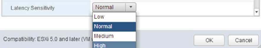 Latency-Sensitivity Feature Pro vybrané virtuální stroje, obsahující vysoce náročné a/ nebo na odezvu citlivé