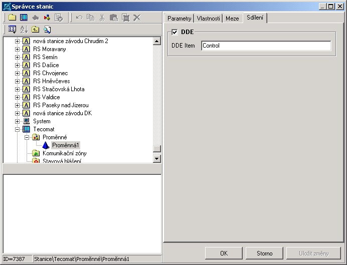 Správci Reliance 3 design Sdílení Runtime modul systému Reliance se chová jako DDE server.