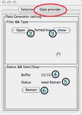 7 Ovládání vizualizačního programu 2. Tlačítko Open ovládá dialog pro výběr datových souborů (obrázek 51). Jméno vybraného souboru je zobrazeno vedle tlačítka. 3.