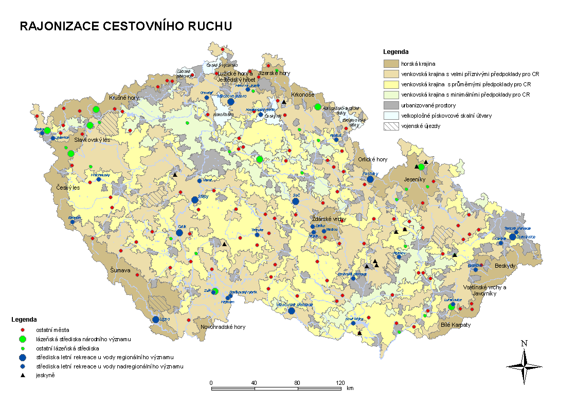 PŘÍLOHA 1 ROZDĚLENÍ ČESKÉ REPUBLIKY DLE PŘÍRODNÍCH PŘEDPOKLADŮ Zdroj: VYSTOUPIL, J. a kol.