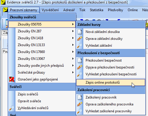 5 obr. 1 - spuštení online zpracování protokolu Stažení nezpracovaných protokolů ze schránky ANB Po spuštění se zobrazí formulář pro zpracování protokolů viz obrázek 2.