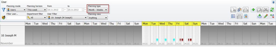 2012 Weeks (Dny v týdnu) = dny v týdnu jsou vidět v liště záhlaví, týdnech kalendáře v poli uživatele a v datu v buňce Months (Měsíce) = zobrazuje všechny aktuální měsíce,