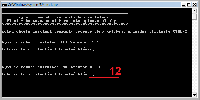 10. Program se nyní instaluje do počítače, prosím na nic neklikejte! Obr. č. 8 11. Instalace je dokončena. Klikneme na OK Obr.