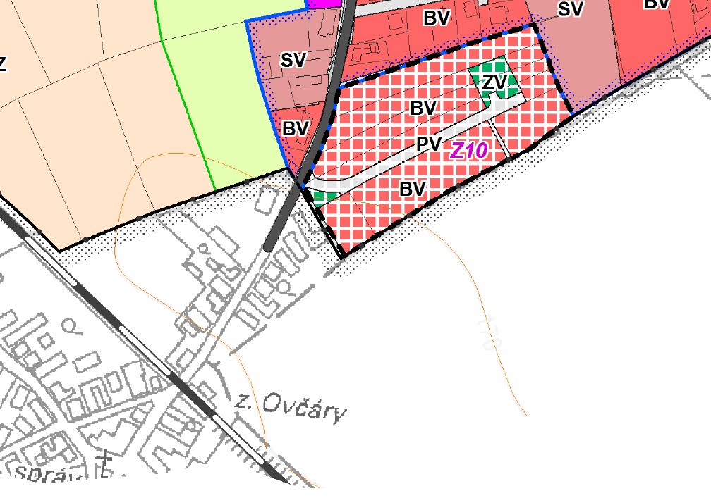 výřez z návrhu ÚP Nedomice pro společné jednání (03 / 2015) Odborný odhad potřeby zastavitelných ploch pro bydlení: Podklady pro tento odhad vycházejí z údajů o počtech obyvatel, bytů a domů v r.