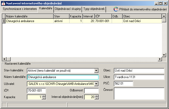 Vybrané moduly a funkce programu 105 Objednávací skupiny * Objednávací skupiny definují skupiny uživatelů(např. Spolupracující lékaři, Pacienti, atd.).