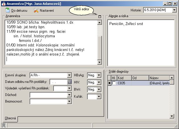 Základní práce s programem 69 3.Pokud nelze psát, přepněte se do editace klávesou F4 nebo ikonou a zapište požadované údaje.