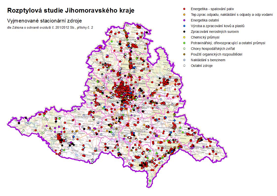 Obrázek 4: Skladba počtu jednotlivě evidovaných zdrojů, vyjmenovaných v příloze č. 2 k zákonu o ovzduší č. 201/2012 Sb.