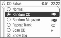 104 CD přehrávač Stiskněte příslušné číslicové tlačítko. CD měnič je ztlumený. Když nebyl CD načtený, na displeji se objeví reading... (načítá se...). CD přihrádka je zvolena a zobrazuje se stopa.