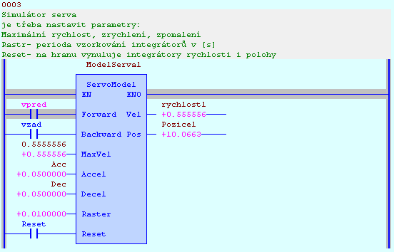 1, 8, 6, 4, 2,, 8, 6, 4, 2,, -2, -4, -6, -8, Knihovna ServoLib pro časové řízení servopohonu bez zpětné vazby,,5 1, 1,5 2, 2,5 3, 3,5 4, 4,5 M ainld.pos1 M ainld.vel1 M ainld.servo1.forw ard M ainld.