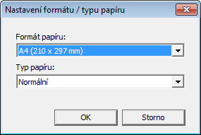 Hlášení o neodpovídajícím papíru Ovladač tiskárny (Dialogové okno ovladače tiskárny): Klikněte na záložku [Papír/Kvalita tisku]. 2.