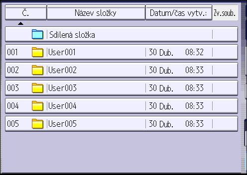 Tisk uložených dokumentů Tisk uložených dokumentů Vytiskne dokumenty uložené na dokumentovém serveru.