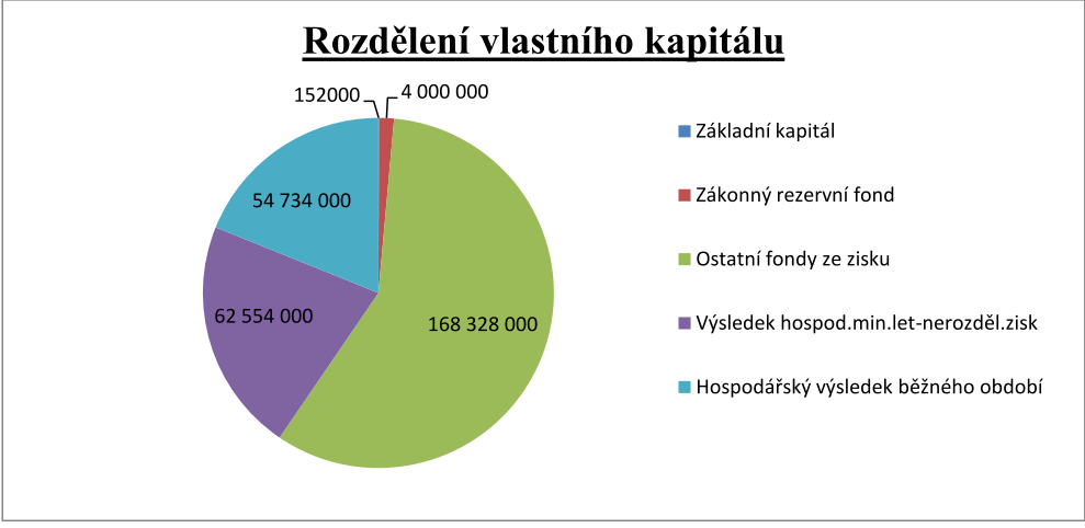 V tomto výkazu je možné vidět např. položku rezervní fond, který je tvořen ze zákona a to ve výši 4 000 tis. Kč.