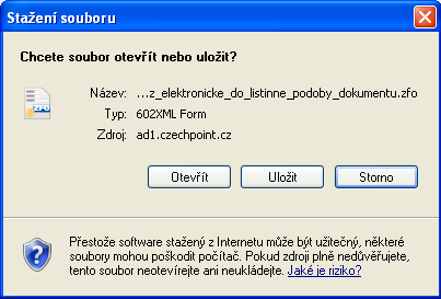 1.2. Volba formuláře Po přihlášení se na následující stránce zobrazí nabídka formulářů. V levé sekci okna klepněte ve skupině Czech POINT@office na položku Konverze dokumentů.