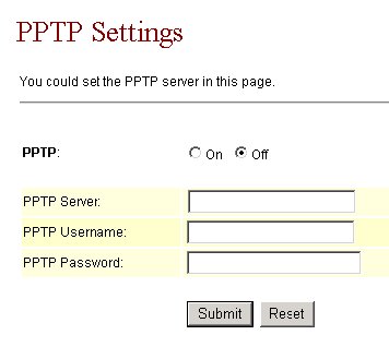 In Port Ex Port Server IP Select Enable Selected Delete Selected Delete All Reset Číslo vstupního portu Odchozí port Adresa serveru Pro operace mazání nebo zapnutí více serverů naráz Naráz zapnete