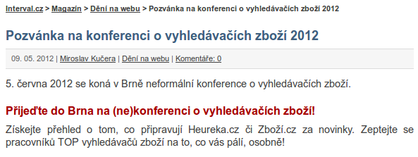 Pozvánka na akci zaujala redaktory Zdroje: http://www.lupa.