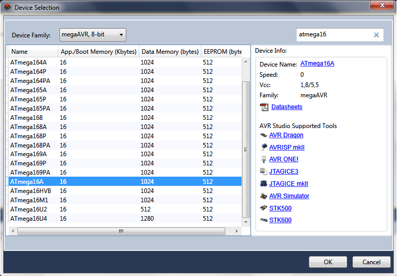 Strana 46 5 Program modelu 5.2 AVR Studio AVR Studio je profesionální integrované vývojové prostředí pro vytváření a editaci programových aplikací pro procesory Atmel AVR.