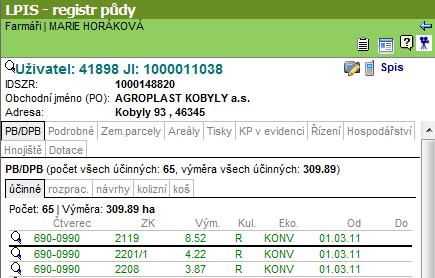 b) V případě, že nechci evidovat osevní postup na orné půdě do minulosti, zadám plodinu bez plodiny. 2. Zadám odpočitatelné plochy. 3.