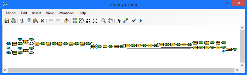 5 VÝSLEDKY Prvním, hlavním, výsledkem je nástroj sestavený v prostředí Model Builder software ArcGIS for Desktop 10.0. V kapitole 5.