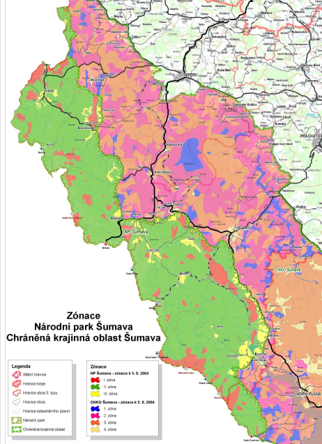 Obr. 3: Zónace Šumavy.