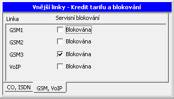 Položka Předplaceno slouží k zadání hodnoty, po jejímž odečtení (do stavu 0) se hovor automaticky ukončí. Nový hovor přes tuto vnější linku není již možný.