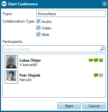 Mitel Collaboration Advanced (MCA) Rozšíření základních komunikačních možností UC Komplexní audio, video a web konference Zlepšuje kolaboraci a sdílení