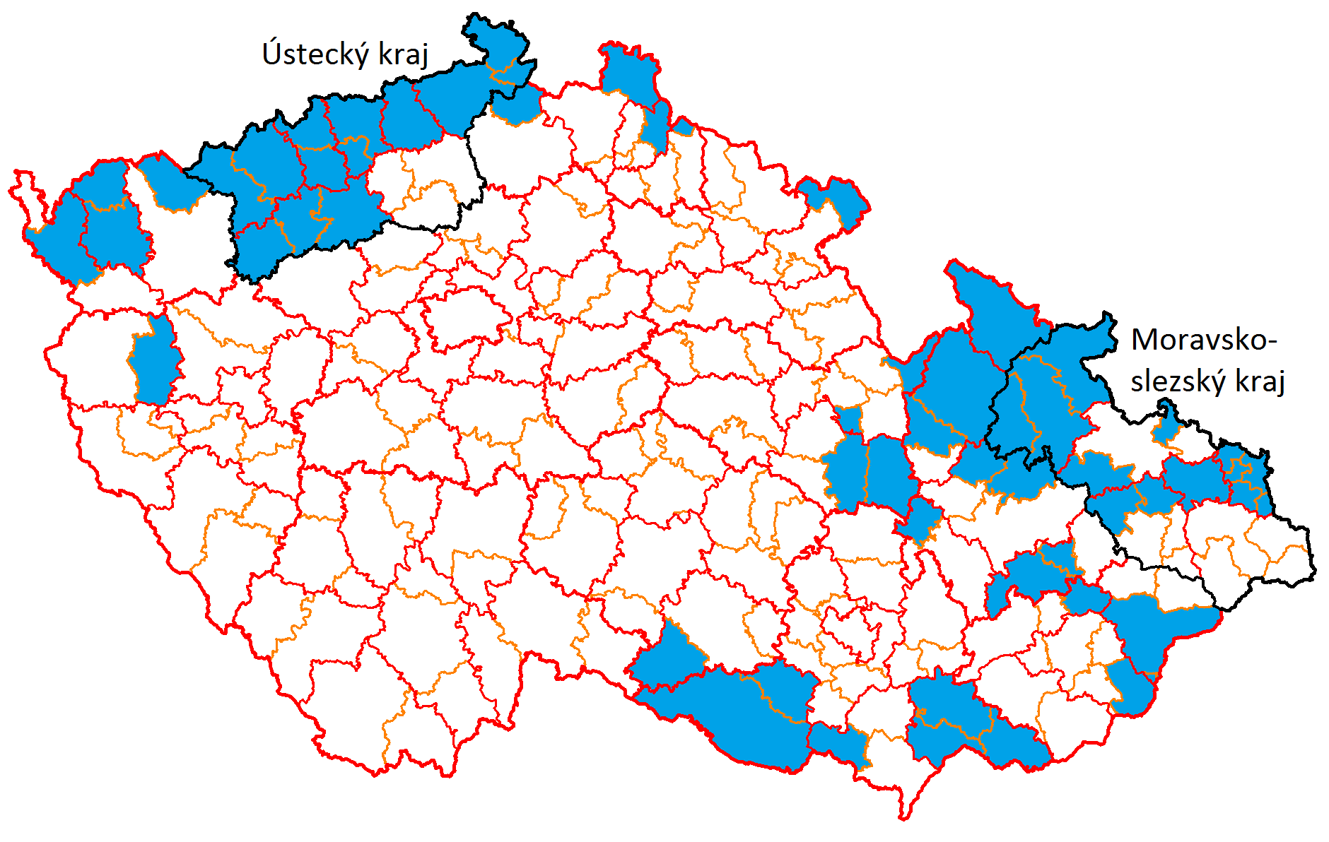 Hospodářsky problémové regiony Regiony dle usnesení vlády ČR ze dne 15. května 2013 č.