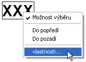 Vložení textu Vložení textu se uskuteční přetažením elementu text ve vyhledávacím stromu se stisknutým tlačítkem myši do zvolené pozice v grafice ( Drag & Drop ). Text je možný pouze na jeden řádek.