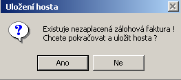 Obrazovka Ubytování hosta neměl rezervaci Host měl rezervaci Ubytováváme hosta, který měl rezervaci. Stiskněte tlačítko Vybrat z existujících rezervací.