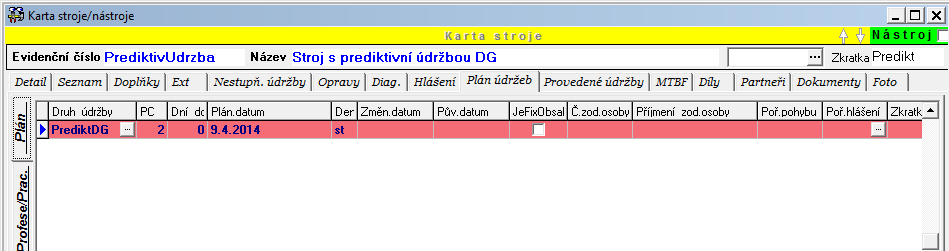 4. Prediktivní údržba v Profylaxu! pomocí speciální limitní diagnostické údržbě je nyní možné sledovat například změnu určité měřené hodnoty nebo zvoleného parametru zařízení.