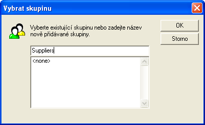 Menu Možnosti 2. Stiskněte tlačítko Možnosti a vyberte Přidat do skupiny. Snímek obrazovky 18 - přidávání záznamů do skupiny 3.