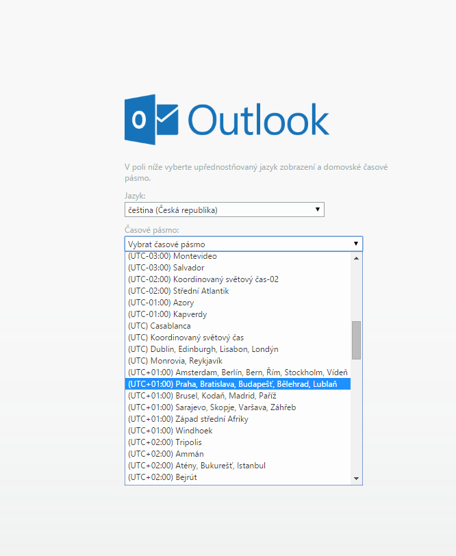 Office 365 nabízí kromě e-mailu i další služby. Tyto služby vidíme po kliknutí na ikonu čtverečků v levém horním rohu obrazovky. My pro vstup do pošty zvolíme odkaz Pošta.