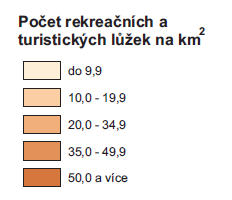 Obr. 5: Turisticko-rekreační zatížení území Pramen: Atlas cestovního ruchu České republiky (Vystoupil a kol. 2006, s. 101) 3.