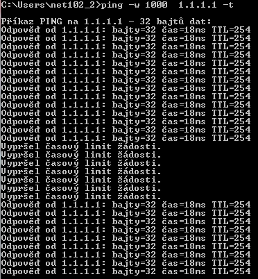 Opětovné zprovoznění původních cest trvalo 4 vteřiny. Obrázek 27 - Obnovení původní cesty z S1 na S10_host ping - nejnižší hodnoty čas. 6.5.