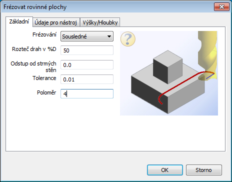 Vyberte celý model a pravým tlačítkem výběr ukončete, stejně tak jako jste vybírali model pro předchozí hrubování. 3.