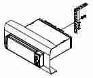 Vyjmutí přehrávače Vyjmutí přehrávače lze provést pomocí kovových pásků (součástí balení), které je zapotřebí zasunout do otvorů po obou stranách mezi přehrávačem a rámečkem.