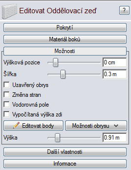 Doporučujeme vyzkoušet všechny vlastnosti ze všechn skupin vlastností.