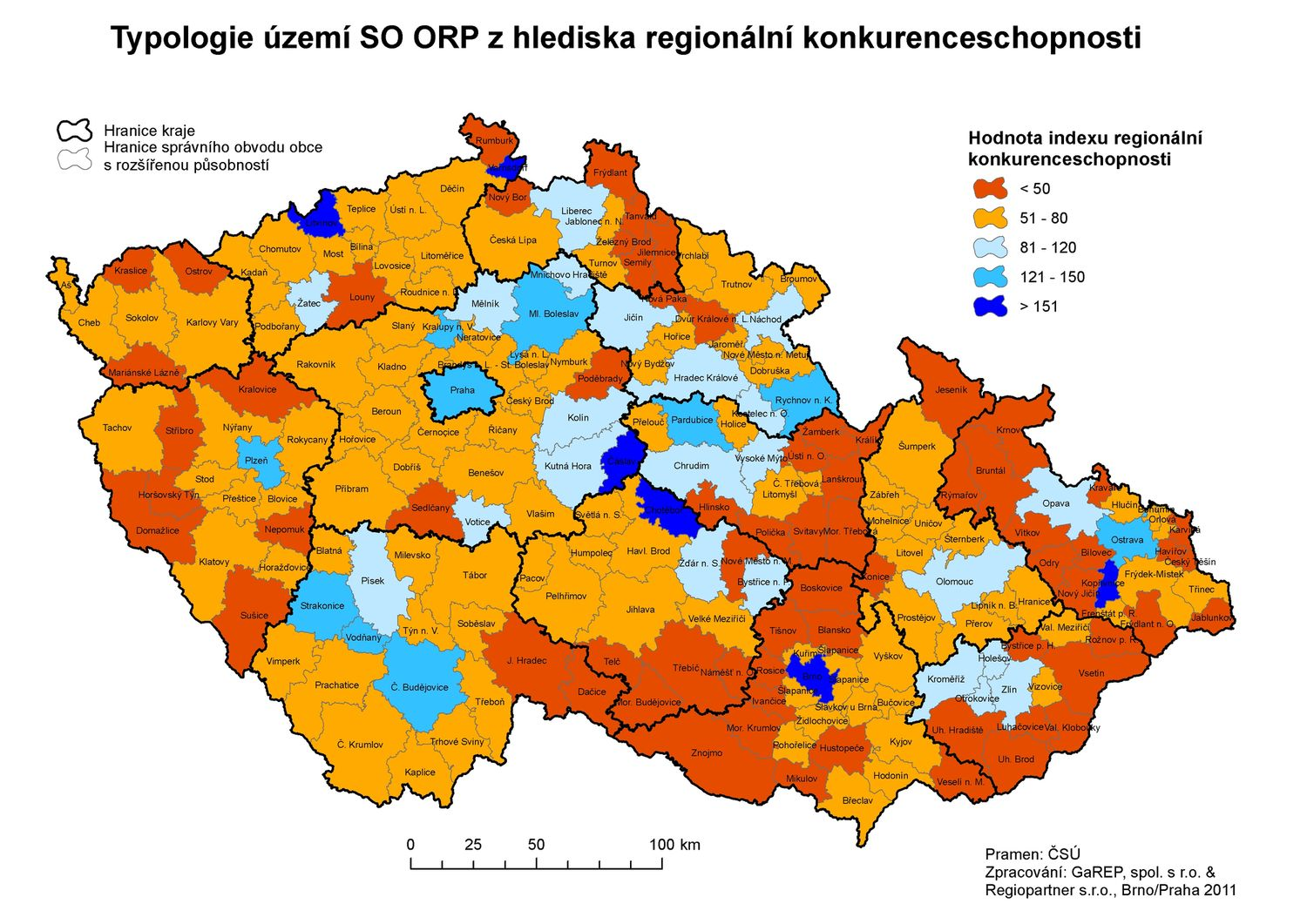 Výzva číslo 02 Operačního programu věda, výzkum a vzdělávání (OP OVV) Mapa méně