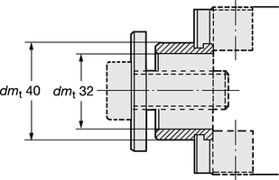 Coromant Capto - Adaptéry pro rotační nástroje Tlumený adaptér pro čelní a rohové frézy S přívodem řezné kapaliny upínacím trnem 391.